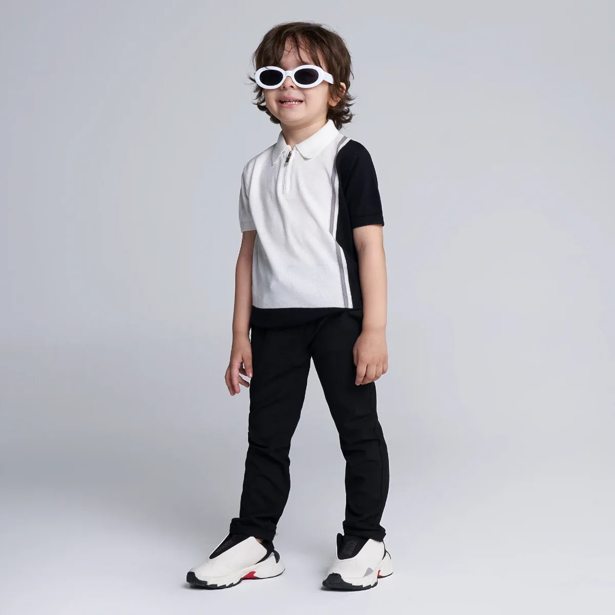 Sammy - Polo Yaka T-shirt (Gri Çizgi)